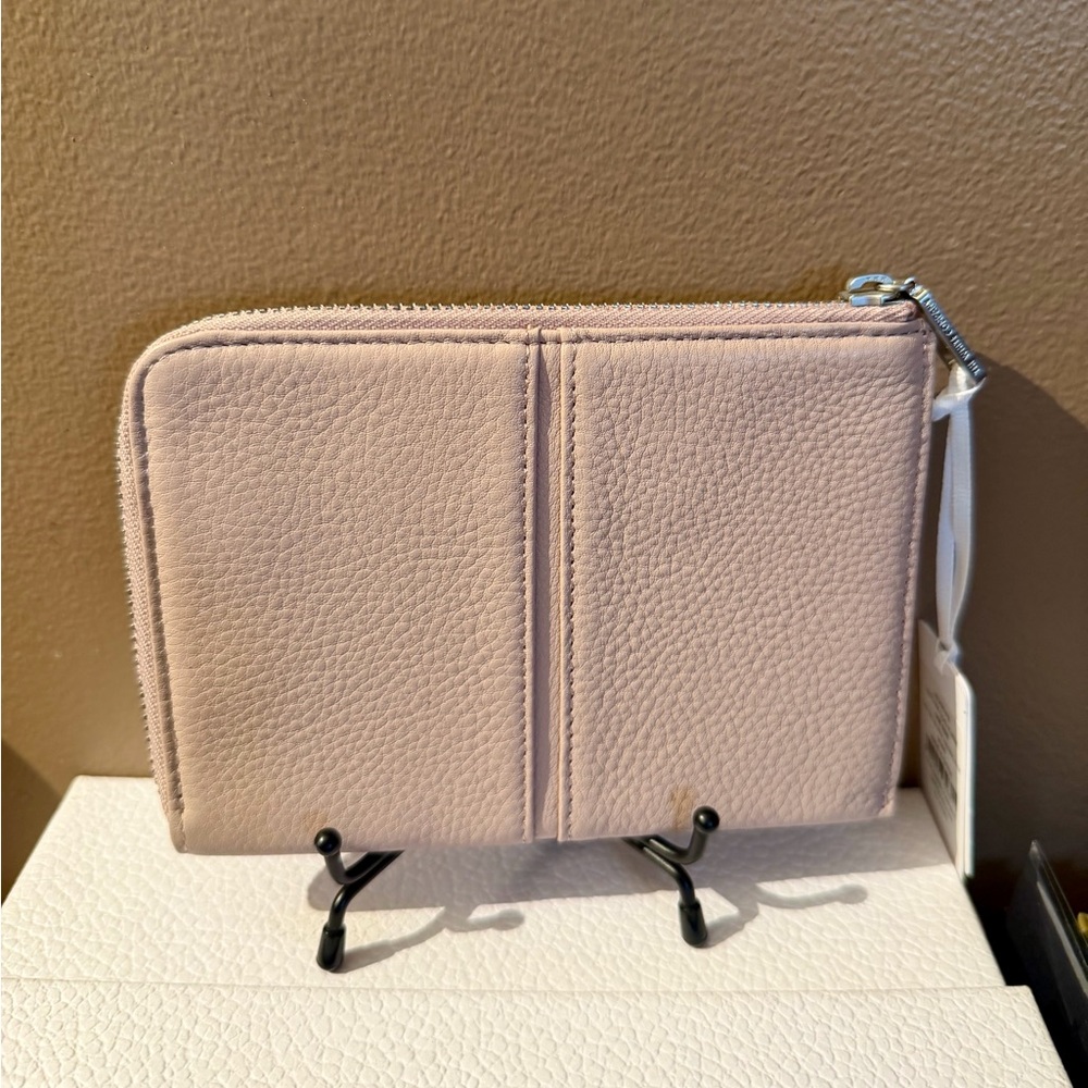 🎁 The White Company Blush Leather Zip Card Wallet - Picture 3 of 8